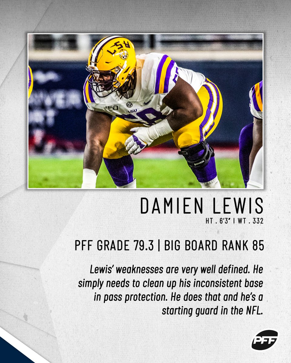 Pff On Twitter With The 69th Overall Selection In The 2020 Nfl Draft The Seattle Seahawks Select Damien Lewis G Lsu