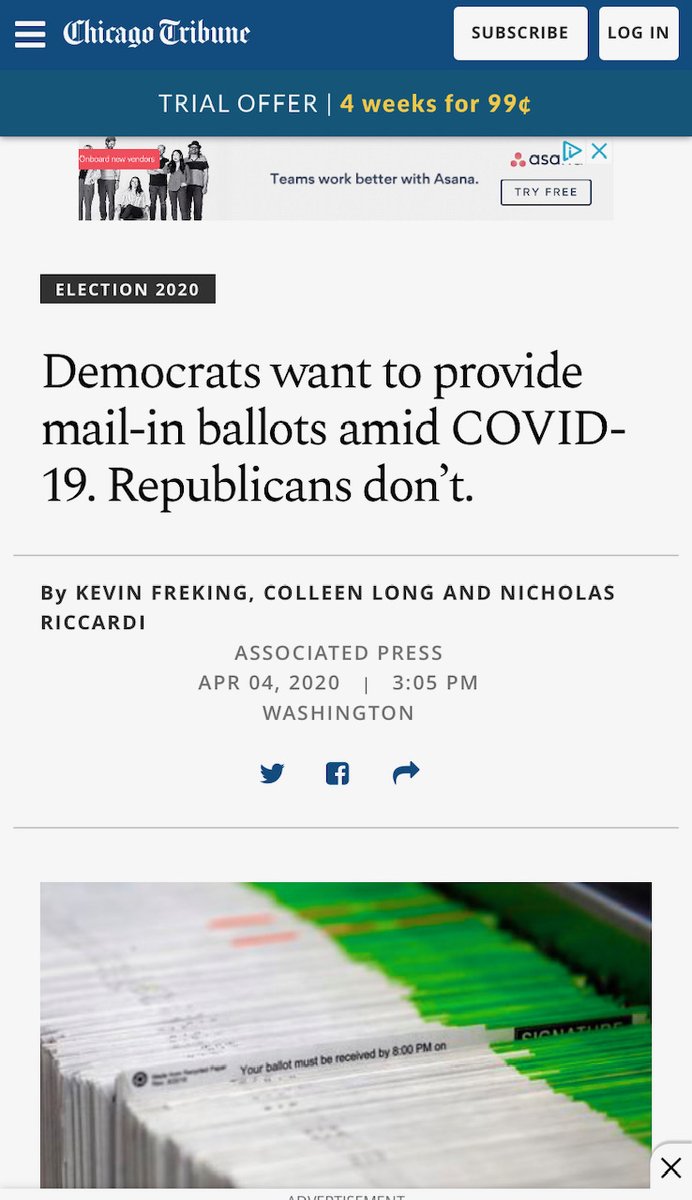 But Democrats seized the opportunity of COVID19...