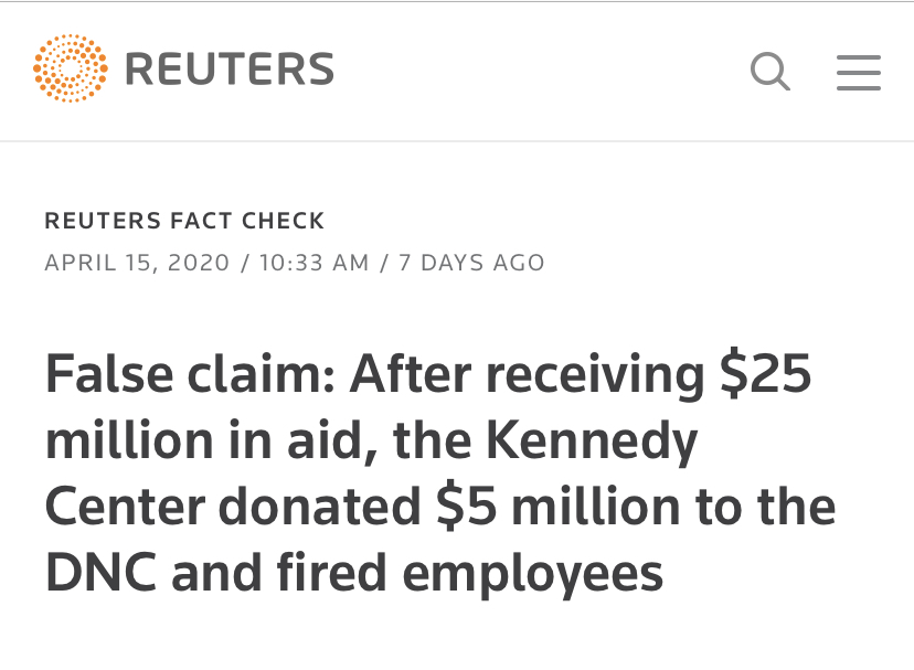 The same amount as the Kennedy Center.Even a random allegation about DNC kickbacks. Well that's weird..