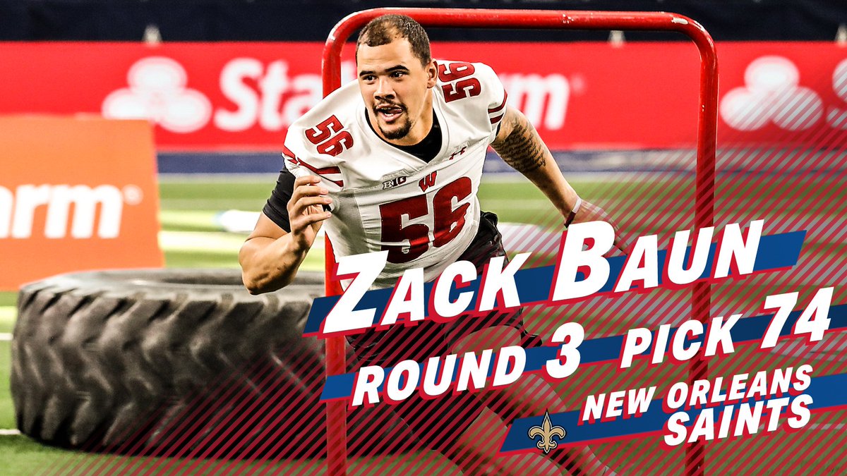 AllStar FB Challenge (@allstarfball) on Twitter photo Congrats to former <a href="/StateFarm/">State Farm</a> All-Star Football Challenge participant <a href="/zackbizzaun/">Zack Baun</a> on being selected No. 7β£4β£ overall by the <a href="/Saints/">New Orleans Saints</a> in the 2020 #NFLDraft! Congrats to former <a href="/StateFarm/">State Farm</a> All-Star Football Challenge participant <a href="/zackbizzaun/">Zack Baun</a> on being selected No. 7β£4β£ overall by the <a href="/Saints/">New Orleans Saints</a> in the 2020 #NFLDraft!