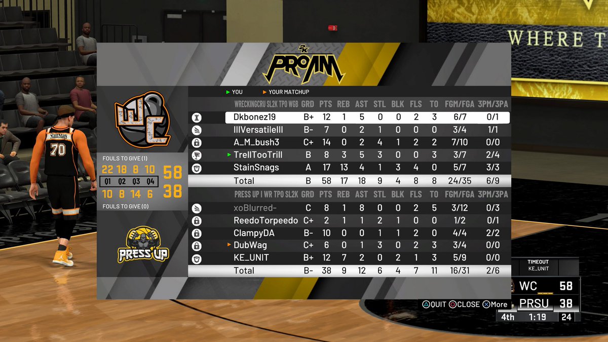 GameOver_2K_'s tweet photo. GG’s to @PressUpBB as we take series 2-0 and move on to next rd @SL2KProAm playoffs! #LetsWreck 🛠 https://t.co/hIduDHgkUz