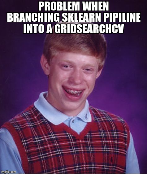 overflow_meme's tweet image. Problem when branching Sklearn Pipiline into a GridSearchCV stackoverflow.com/questions/6141… #python #pipeline #gridsearchcv #scikitlearn
