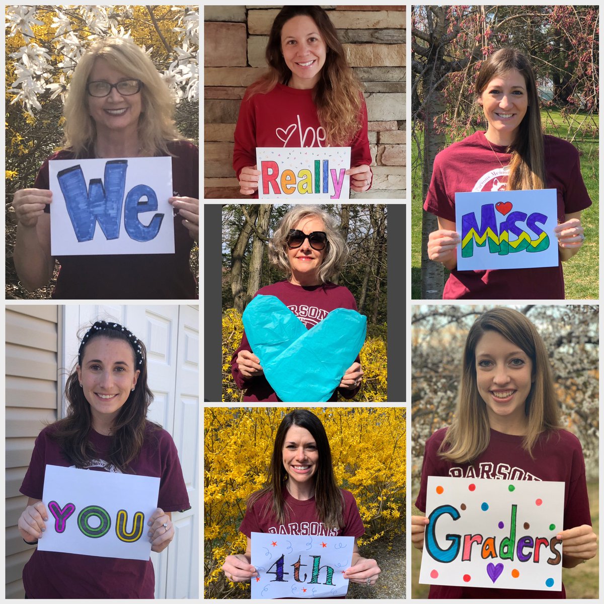A special message from  #parsonshcsd 4th grade teachers! <a href="/mrs_thompson1/">Kayla Thompson</a> <a href="/mrsrinaldo/">Jennifer Rinaldo</a> <a href="/PARPrincipal/">Mark Woodard</a> <a href="/AP_PARSONSElem/">Stephanie Goldman</a>