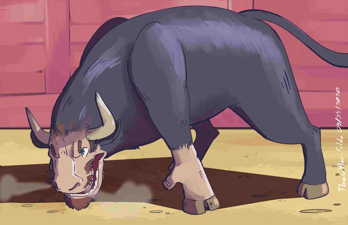 LightTheblue's tweet photo. Here's a bull tf. #transfur #tf #bull #werebull https://t.co/ZsneV3NDkT