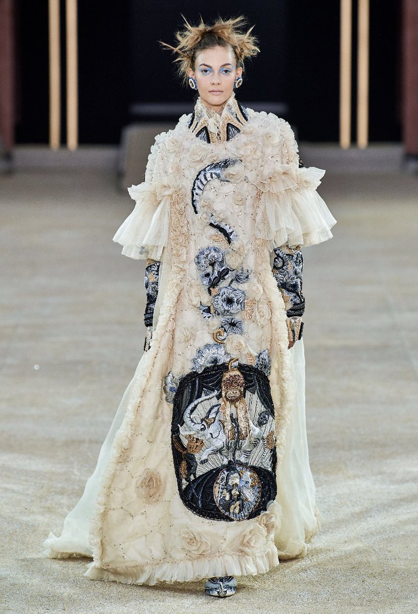 not only does she make sublime collections, she only has two shows per year. beautiful & sustainable!!!!! again, why she remains superior!!! just wanted to add, look at this embroidery!!!!! her talent is unmatched!!!