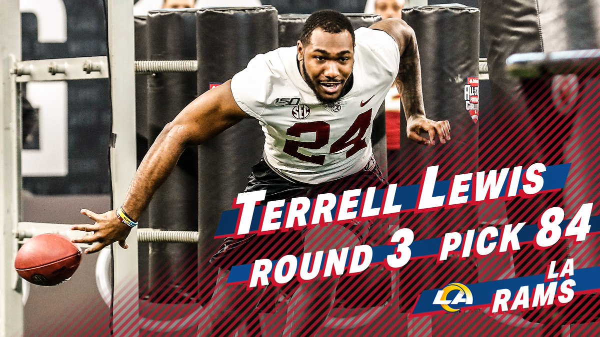 AllStar FB Challenge (@allstarfball) on Twitter photo Congrats to former <a href="/StateFarm/">State Farm</a> All-Star Football Challenge participant <a href="/_Real24_/">Terrell Lewis</a> on being selected No. 8β£4β£ overall by the <a href="/RamsNFL/">Los Angeles Rams</a> in the 2020 #NFLDraft! Congrats to former <a href="/StateFarm/">State Farm</a> All-Star Football Challenge participant <a href="/_Real24_/">Terrell Lewis</a> on being selected No. 8β£4β£ overall by the <a href="/RamsNFL/">Los Angeles Rams</a> in the 2020 #NFLDraft!
