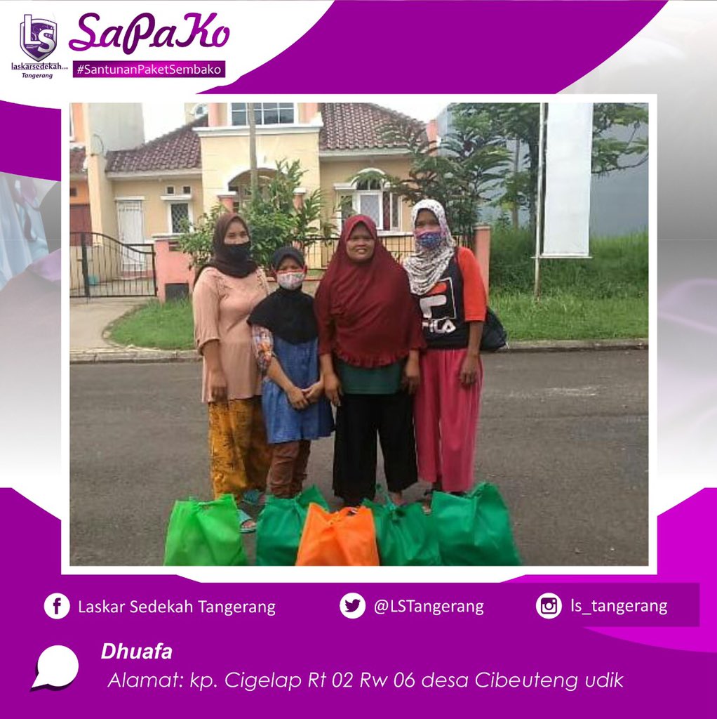 Alhamdulillah Santunan Paket Sembako sudah diterima oleh adik-adik, janda, dan dhuafa di Tangerang, Terima kasih atas segala bantuan dari para Donatur laskar sedekah. Semoga di Bulan Ramadhan ini semakin semangat dalam beribadahnya aamiin

#sapako
#ramadhan