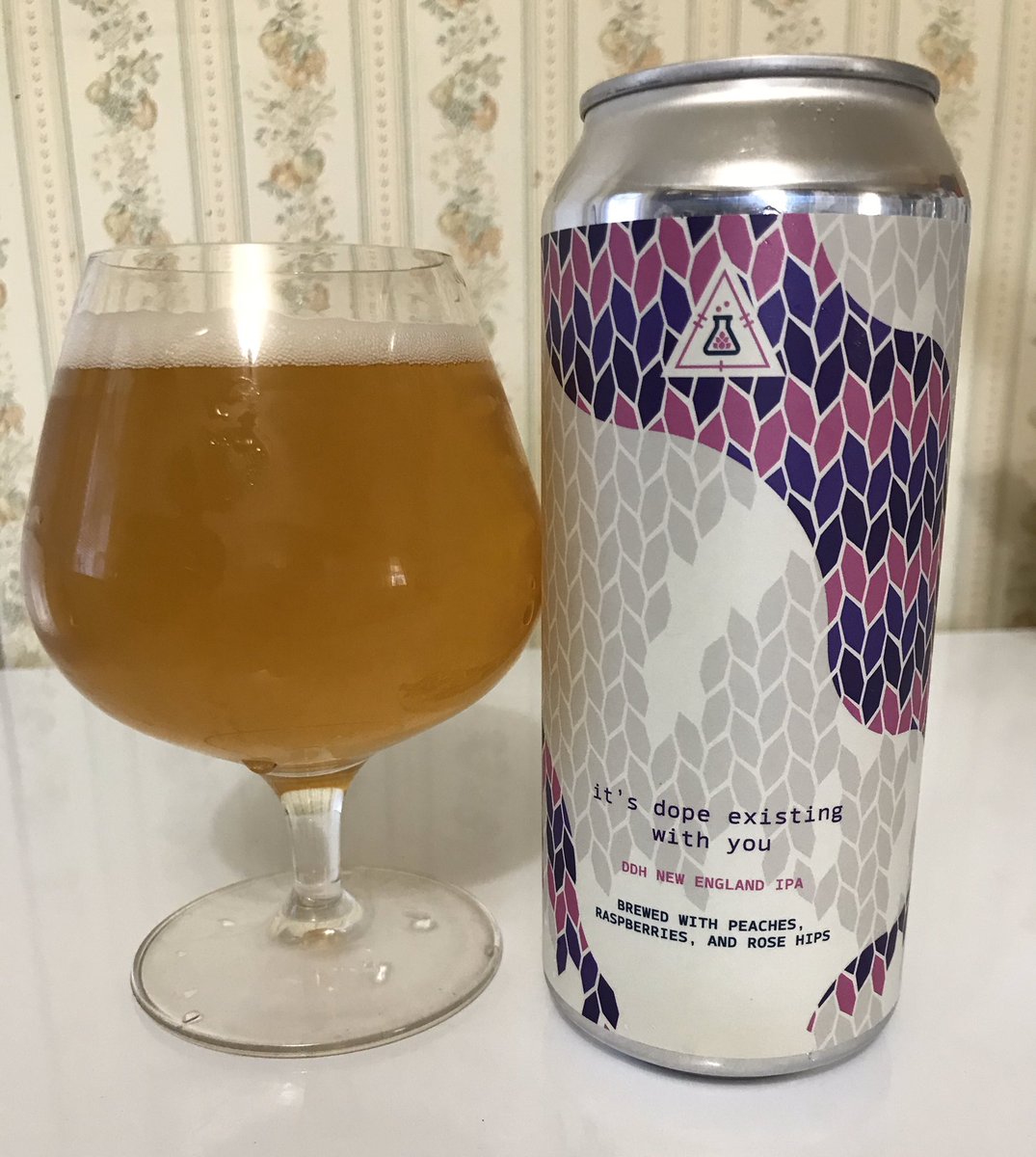 LIBreweries's tweet image. A It’s Dope Existing With You DDH NEIPA by UberGeek.This was brewed with peaches, raspberries, and rose hips. Made with Pils malt, Mosaic hops, and a yeast for NEIPAs. It was a very enjoyable IPA off the beaten path of IPAs. Rob Raffa formally of Moustache Brewing knows his IPAs