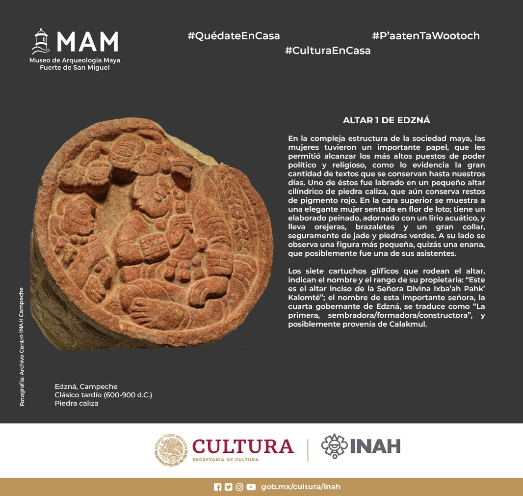 inahcampeche's tweet photo. La señora Ixba’ah Pahk’, señora de Edzná, venida de Calakmul para establecer una alianza política https://t.co/5W9IY309yC