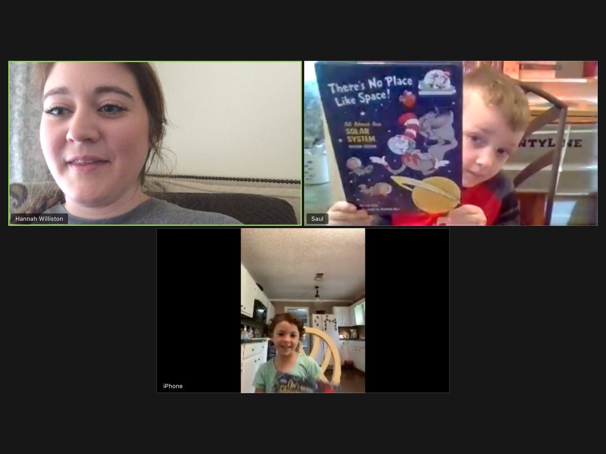 hannahmfischer's tweet photo. Pre-K show &amp; tell! This week we took the time to share with each other our favorite books we’re reading at home &amp; our favorite story characters! 📚Our kiddos also practiced numbers and counting around the house together!💛🖤#tweetcher #ExcellenceContinues #DistanceLearning #PreK https://t.co/xk5DJOCxP4