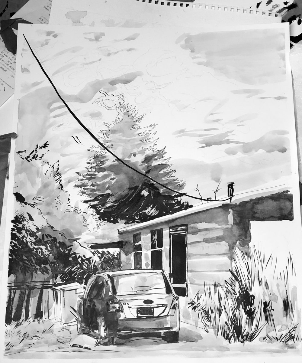 I had this sitting in drafts! Have some b&w + grayscale #illustration https://t.co/xpVO3sdvnW