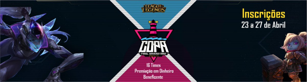 faroltech's tweet photo. E as inscrições estão abertas, tem menos de 10 vagas, não deixem pra última hora! 🤘🎮🌊
https://t.co/Aju4Gk7L0c
#CopaFarol #FarolUniversitario #faroltech #eSports #eSportsUniversitario https://t.co/5e7Gg5mTAb