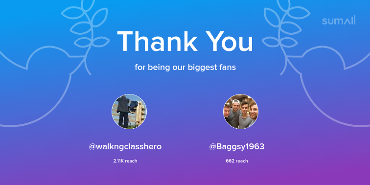 andy_desmond's tweet photo. Our biggest fans this week: walkngclasshero, Baggsy1963. Thank you! via https://t.co/IP2Eefjbne https://t.co/XoxBphHuZY