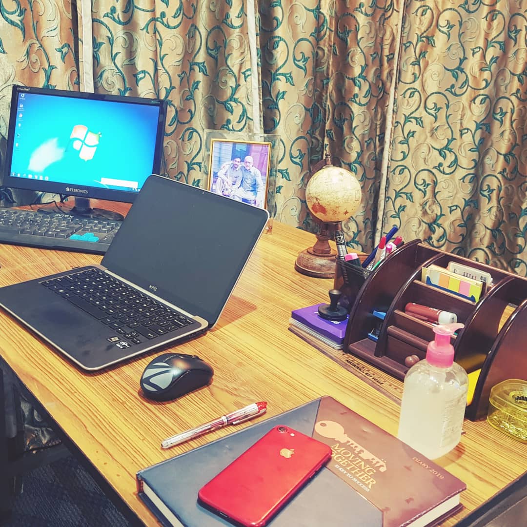 Owais Mushtaq on Twitter "I was missing my office desk, so I created