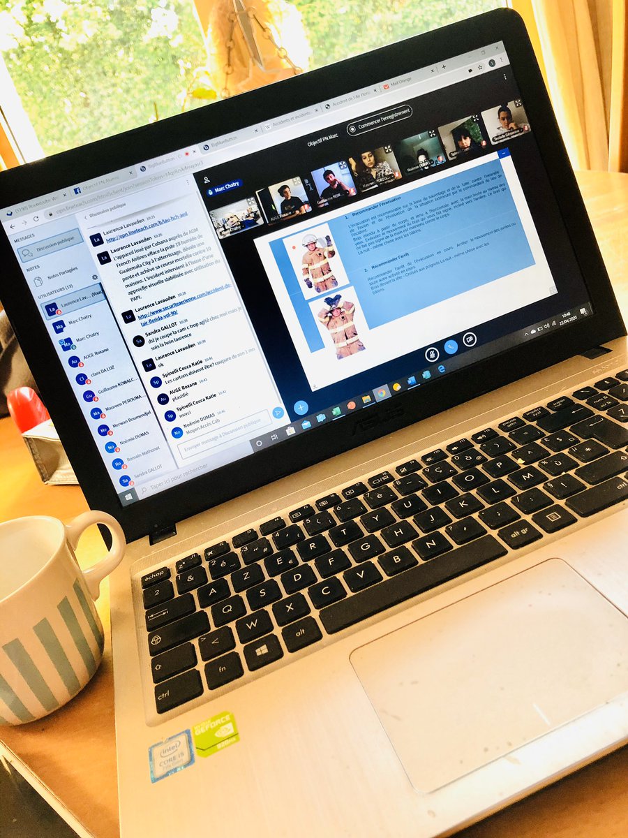 ObjectifPn's tweet image. #objectifPn en confinement    La formation CCA theorique a débuté le 6 Avril 2020 et nos stagiaires progressent à vue d 👁 #formationhotessedelairlyon #formationstewardlyon  plaisir de se retrouver chaque matin dans notre classroom opnlineteach💙✈️🙏🏼