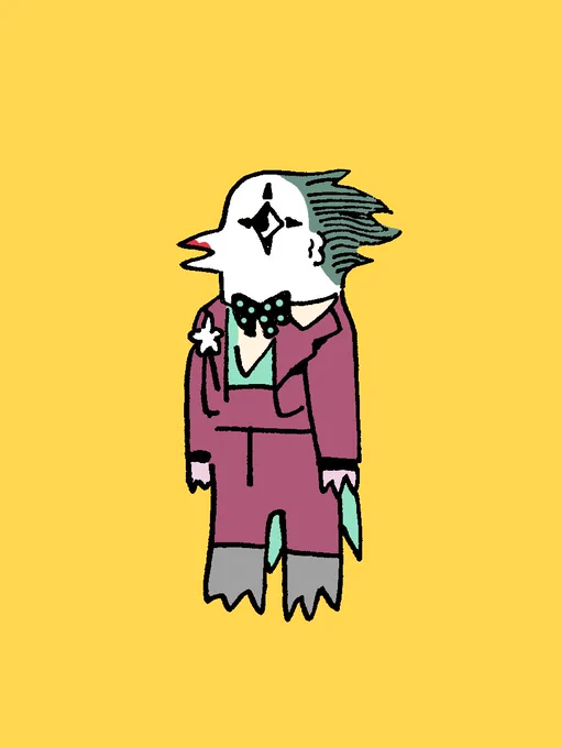 ジョーカーさん80歳のお誕生日おめでとう???毎年過去絵ばっかだし最近しょうもね～のしか描いてなかった。。。傘寿 