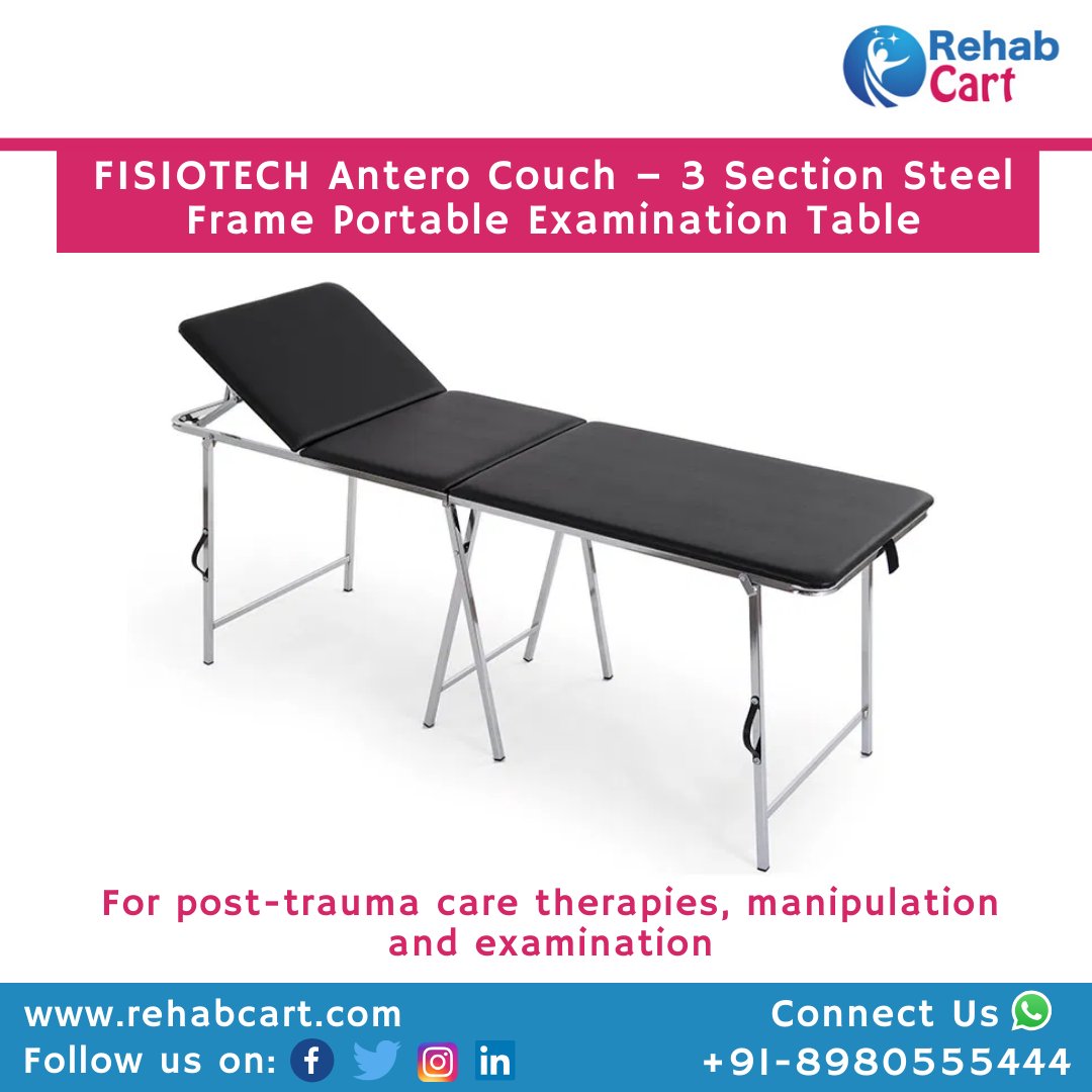 CartRehab's tweet photo. #India's first premium range of #Medical Grade Devices and #examination #couches by #RehabCart. These 2 sectional foldable couches are preferred by the #rehabilitation professionals for post-trauma care #therapies, manipulation and examination. 

Visit: https://t.co/VFX49ENzXF https://t.co/l8yQRXoLyA