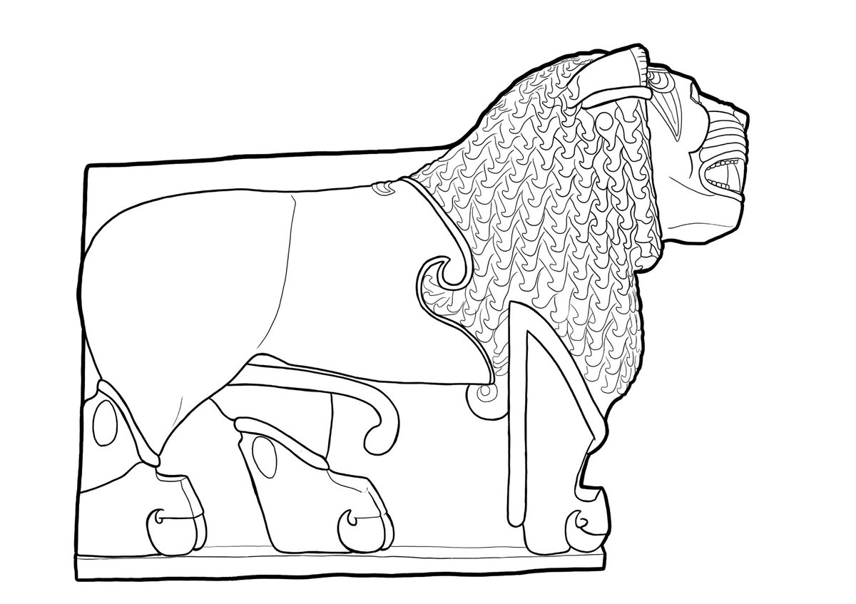 Here are some illustrations I did of its details for my research on Syro Anatolian portal lions. (15)