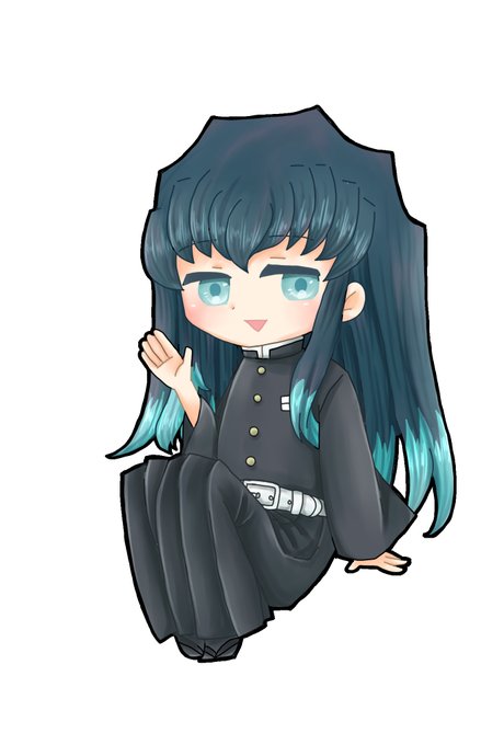 海猫さんがTwitterに投稿した時透無一郎(鬼滅の刃)のイラスト。