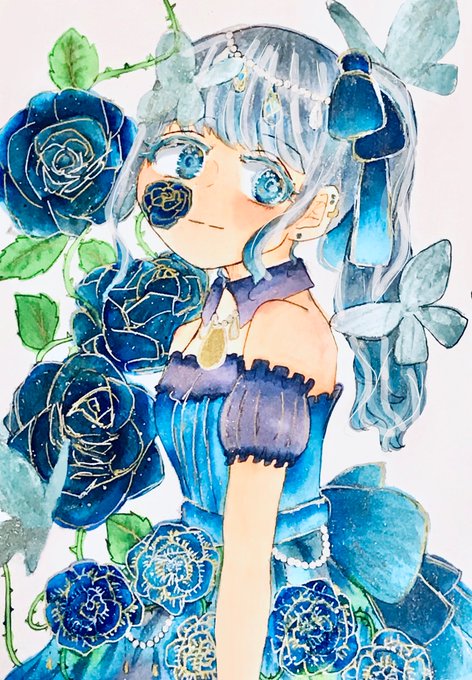 青薔薇のtwitterイラスト検索結果 古い順