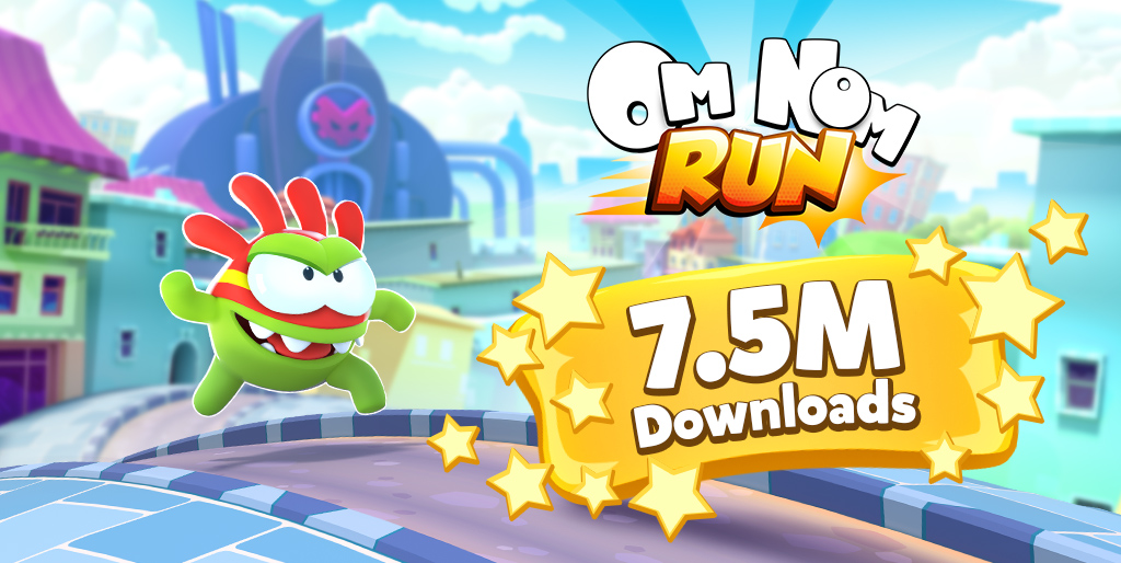 Om Nom: Run has reached yet another milestone! It's the big one next! Are you ready? #omnom #keeprunning
