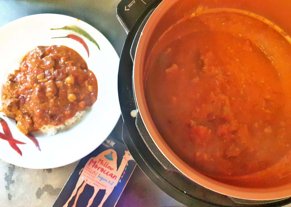 Lauren_Heath_PA's tweet photo. We have a new toy, and it's bringing great joy! Last night's dinner of @BoOMRevolution Mellow Moroccan with lamb was cooked in 20mins in our pressure cooker magic machine! Lovely curry as always from the #NorthDevon BOOM boys. #tagine #curry #boomkitchen #homecooking https://t.co/Koz1ptvk7F