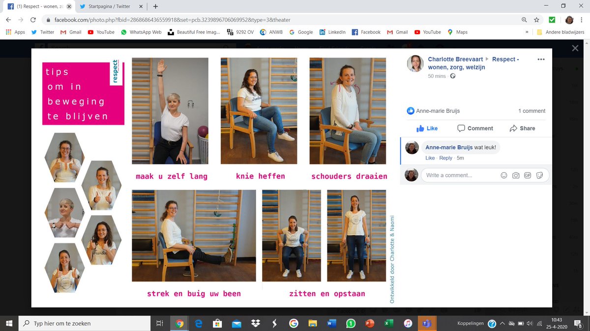 Tips van onze fysiotherapeuten op een kaartje voor cliënten thuis, een aardig gebaar😍! Oefeningen voor de zaterdagochtend <a href="/Respectzorg/">RESPECT wonen - zorg - welzijn</a>