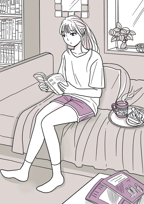 だいふくちえちゃん(@chiechan_NIKKI)矢島光さん(@hikarujoe)からバトンいただきました。
漫画じゃないイラストを全然描いてなかったのでstay homeな絵を描いてみました?

#絵描き繋がれ 