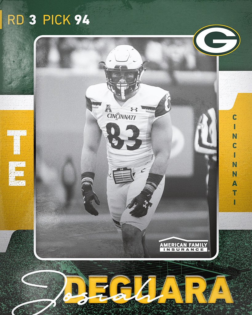 RT to welcome TE <a href="/JosiahD5/">Josiah Deguara</a> to Green Bay! 

#PackersDraft | #GoPackGo