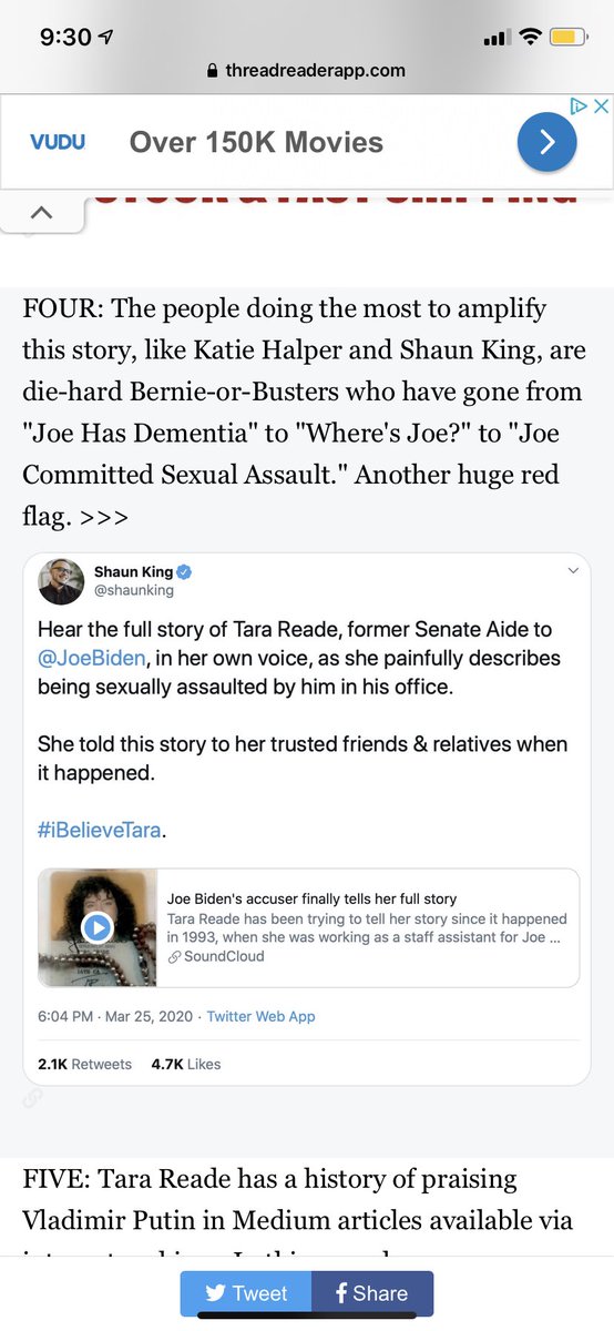 Summary of Point Four: People who criticize Joe Biden with legitimate concern of his health and his record automatically delegitimizes Tara Reade