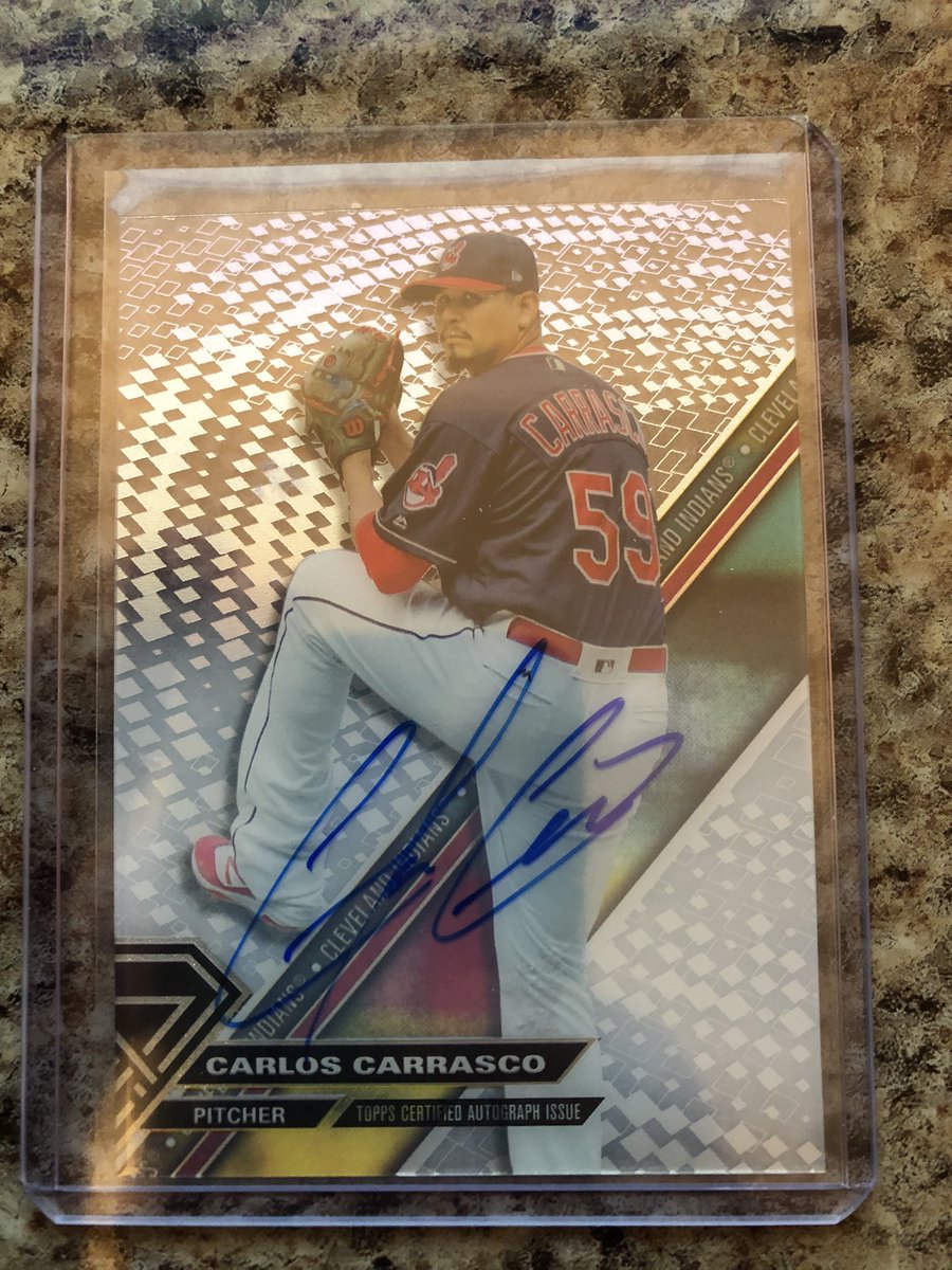 2017 Topps High Tek Carlos Carrasco Auto $4  @HobbyConnector  @OnReplin   #TheHobby