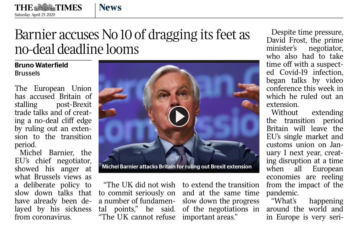 TerenceKnott1's tweet photo. Idiotic insistence by U.K. Cabinet, that although #BrexitIsntDone & while U.K., Europe & indeed global community still reeling financially, from after-effects of Covid19, U.K. will telescope “transition” process.
This takes Tory stupidity to new level.
@cabinetofficeuk https://t.co/5867H30vzK