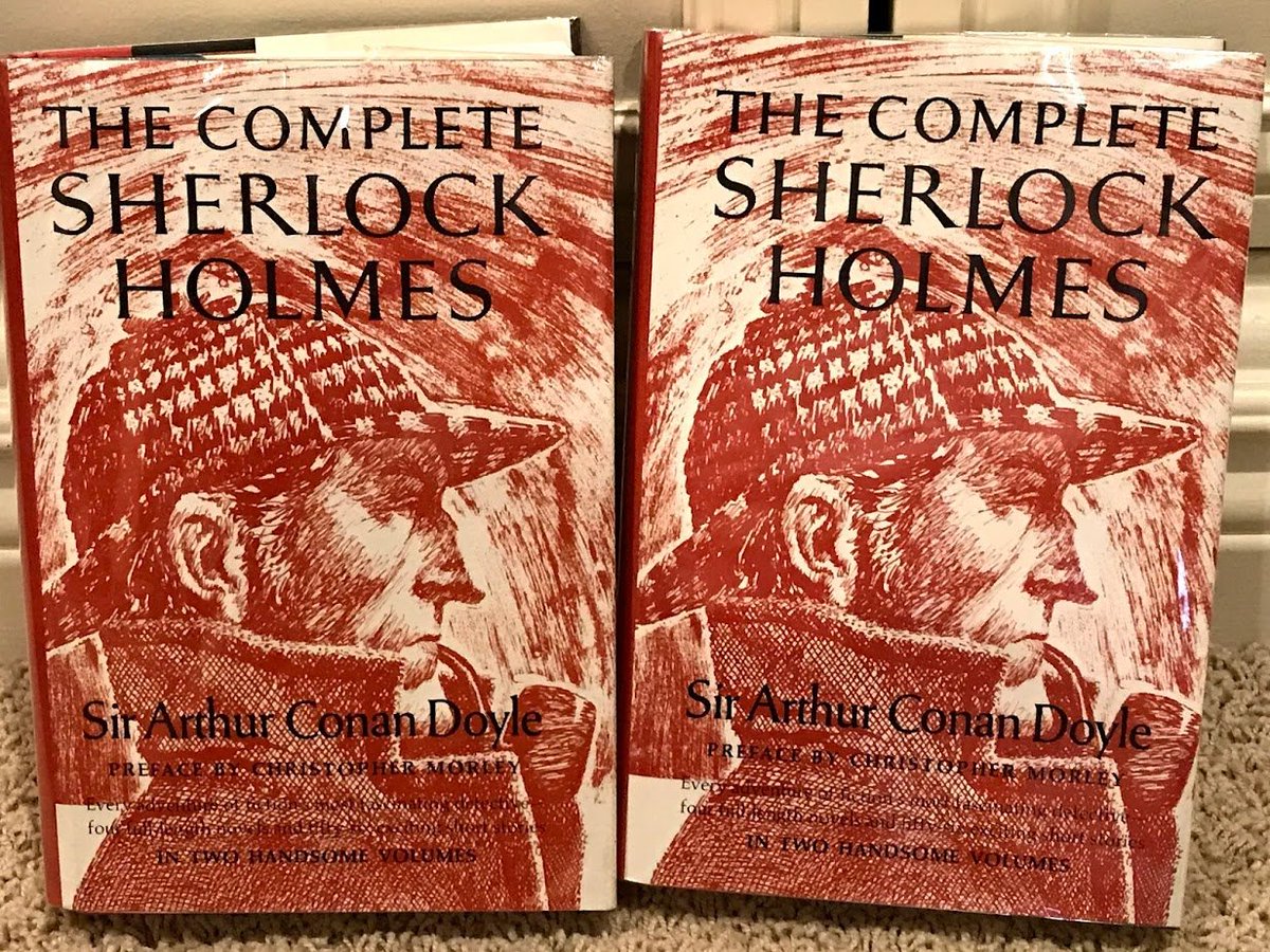 What? The Doubleday edition came in two volumes as well? Sign us up! This is how it originally appeared in 1930.Vol. 1 contains STUD, SIGN, The Adventures and The Memoirs; Vol. 2 contains HOUN, The Return, VALL, His Last Bow, The Case-Book https://amzn.to/3bCDJlj 