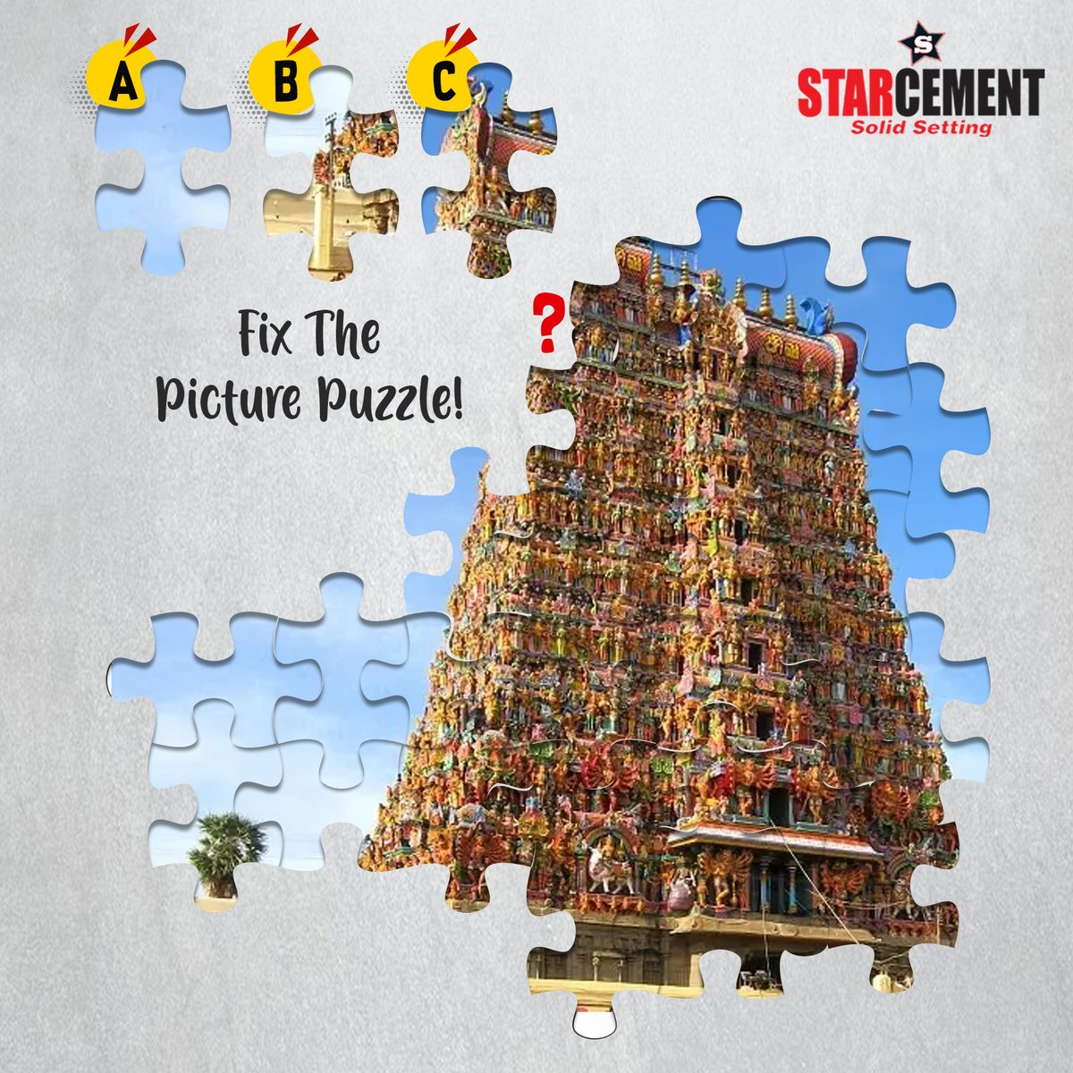 StarCementKol's tweet photo. Its Puzzle time! Can you fix this picture of the iconic structure? Let us know the right answer in the comment section below. 
#PicturePuzzle #FixThePicture #StarCement https://t.co/6scXD5ZFqr