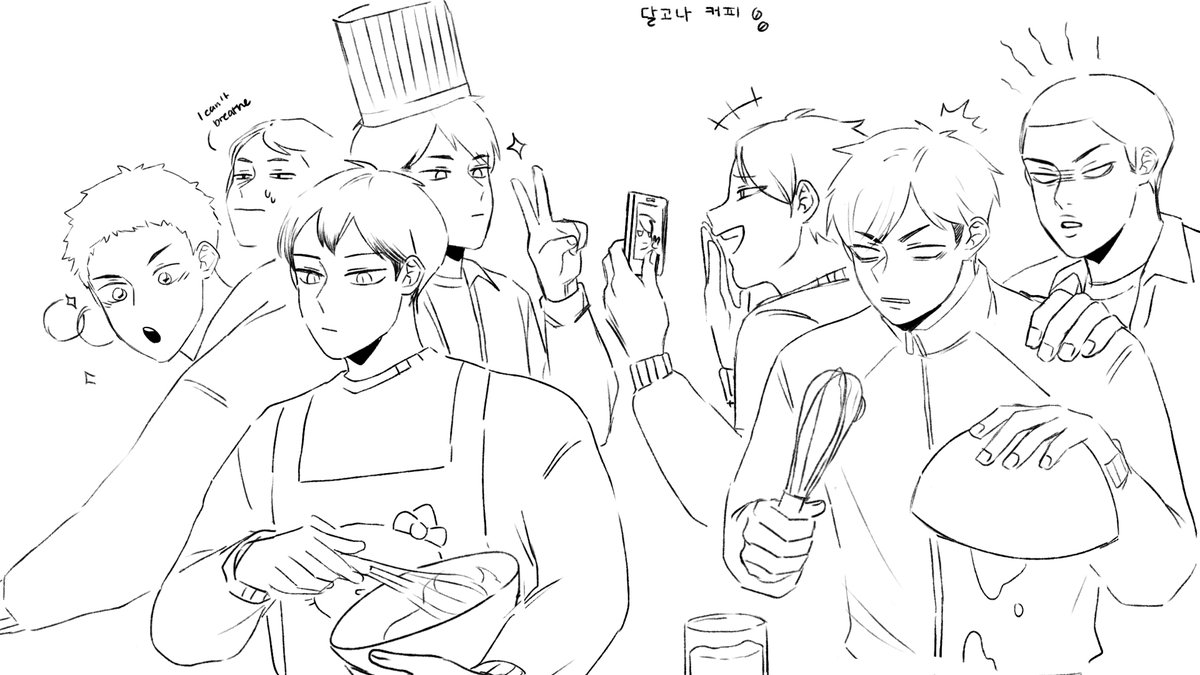 i said i was taking a break, but i took a small break from finals😳

inarizaki making dalgona coffeeee
#haikyuu 