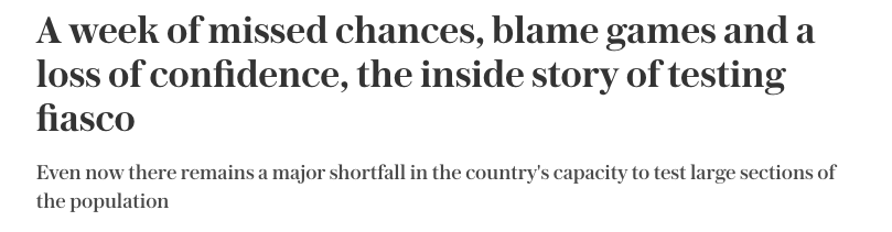 It is likely ALL of the above (except Raab who is clueless) are actively briefing against each other, to save their careers. The early briefing in the papers was all about failures, generally. Then they started to zero in on Public Health England. 3/6