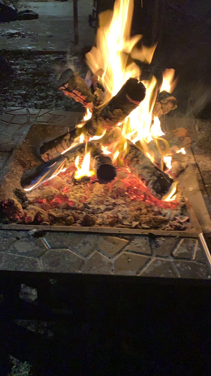 CoachC_Byers's tweet photo. #FridayFires great to relax with the fire and watch the draft outside! https://t.co/Ua1xMSGus3