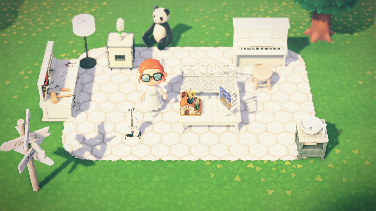 繁華街 白い六角形のタイルができました 4枚構成なので作者idから検索してください マイデザイン あつ森 T Co Uckefp4rcc Twitter