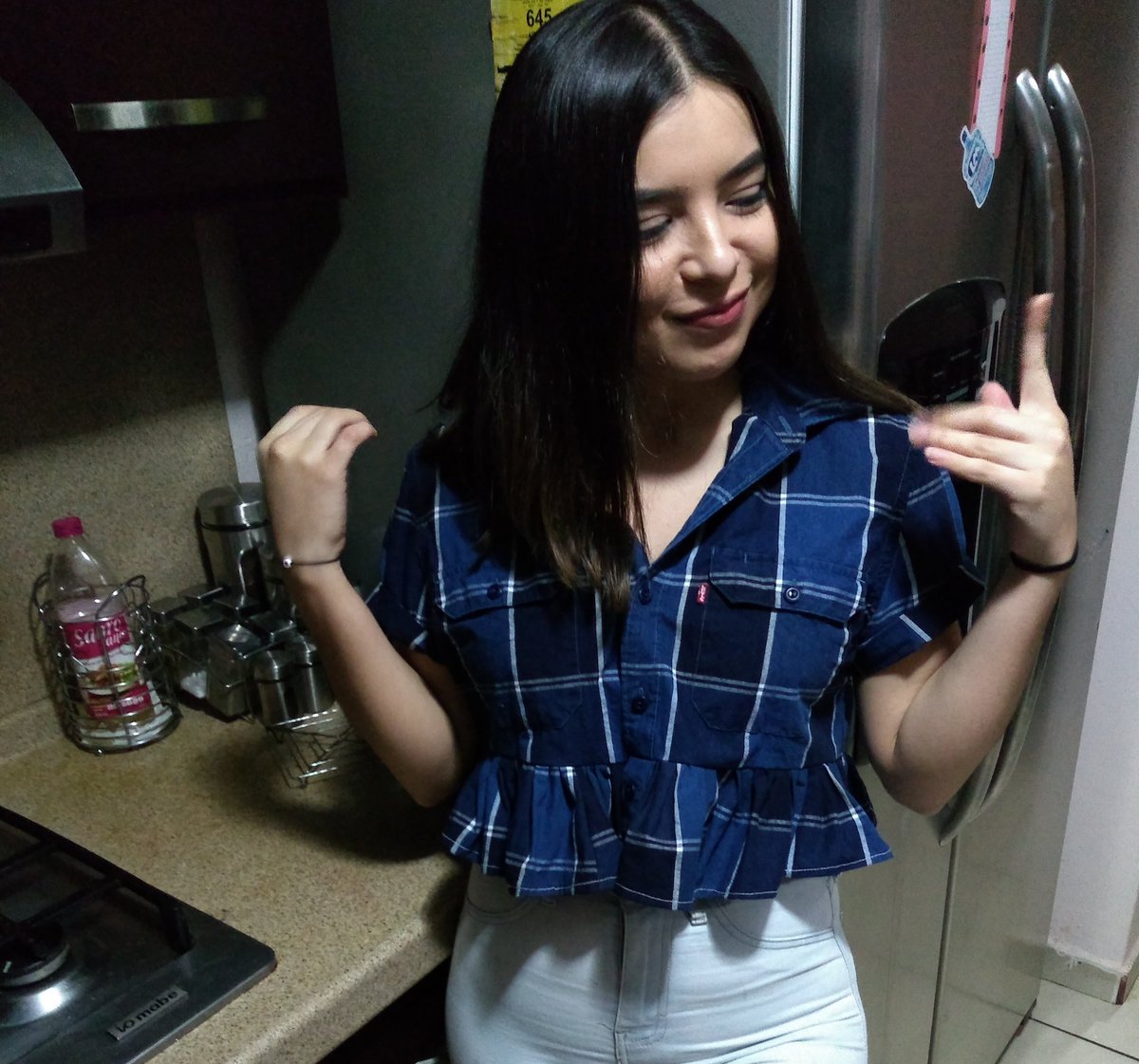 Le regale mi camisa a mi costu y así quedó 👌🏻❤️