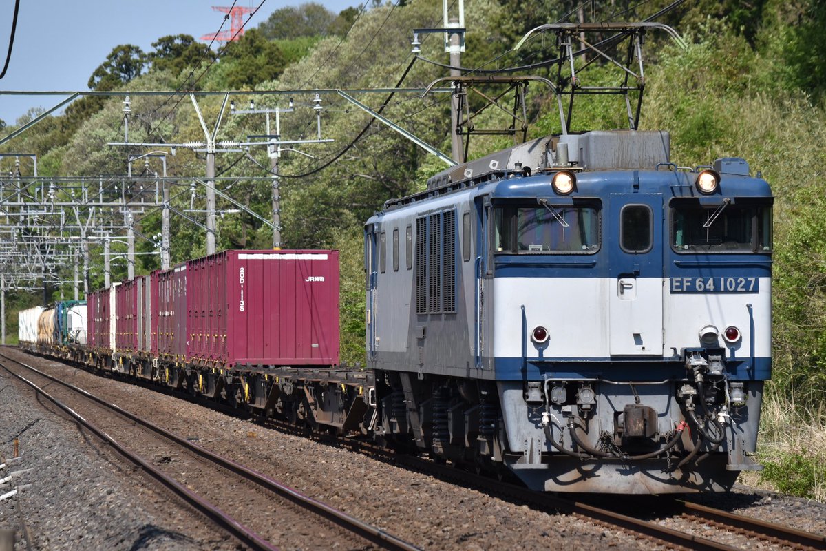 Keiyo_Freight's tweet photo. 1094レ EF64-1027+コキ　物井〜四街道1417通過 https://t.co/OMAVzYn95b