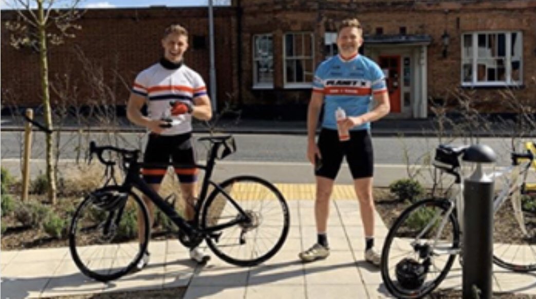 Good morning everyone from 7am these 2 young lads are starting a 12 hour cycle for the NHS Neal sadly lost his Nan last  week and wanted to thank the staff looking after her follow the link please support them we are chatting to them via Skype facebook.com/IronBrothers12/