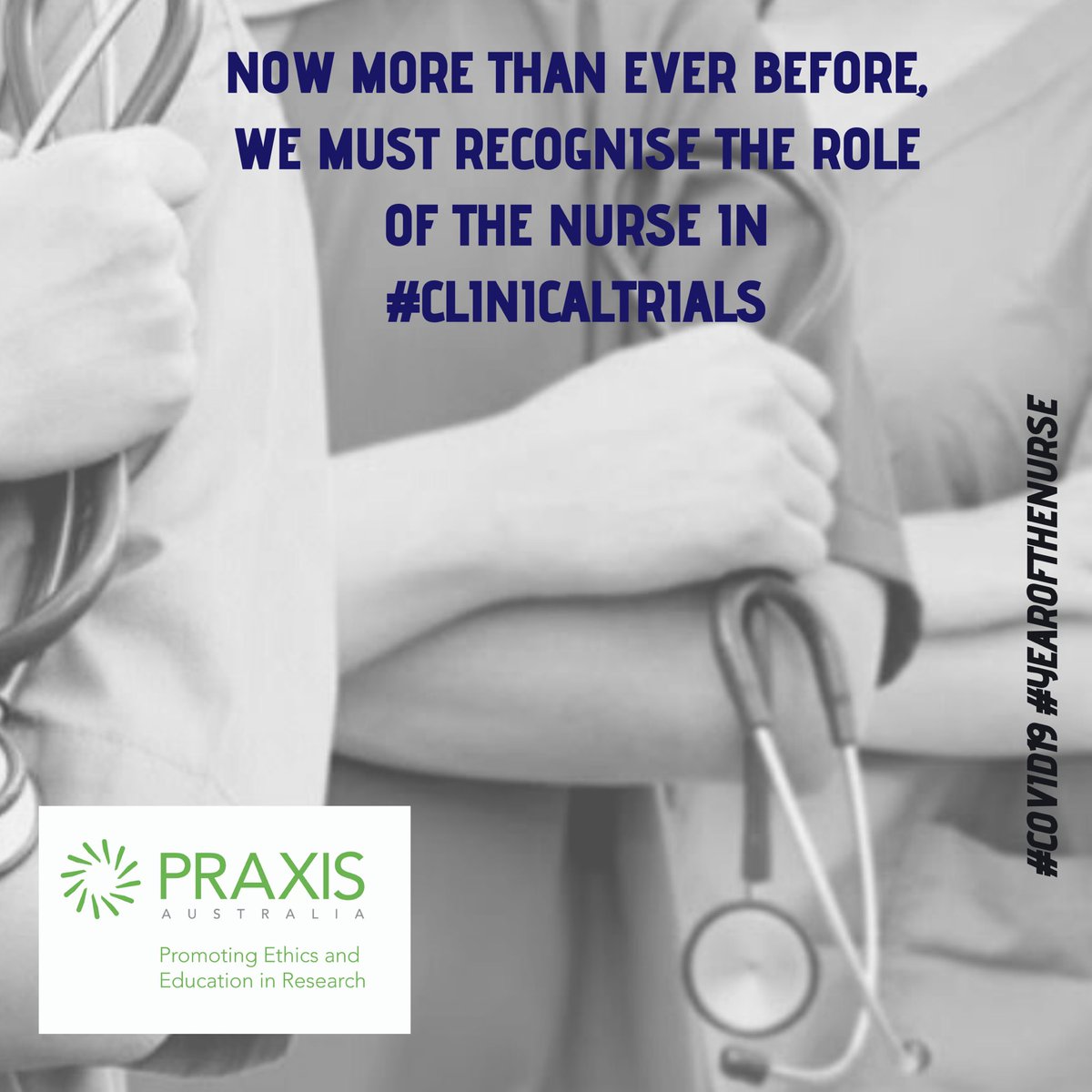 praxisaus's tweet photo. #Nursing is being celebrated in these days of #COVID19  and the inaugural #yearofthenurse. But in Australia, there is no career pathway for our #clinicaltrials nurses. Let’s make 2020 the year we change this. @acn_tweet @anmf_federal @IACRN @wearenurses @marioneckert5 https://t.co/QbQMj6nJH9