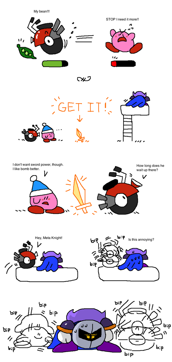 my brother and I have dumb adventures in kirby super star
#kirby
#comic
#mossworm 