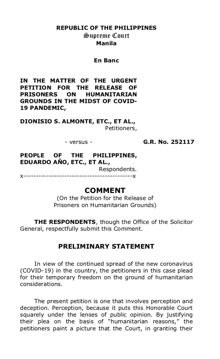 Office of SolGen opposes plea of inmates seeking temporary release from jail amid  #COVID19 threat saying congestion in jails is not a ground for their release. Accuses them of being CPP-NPA-NDF members, taking advantage of pandemic issue.