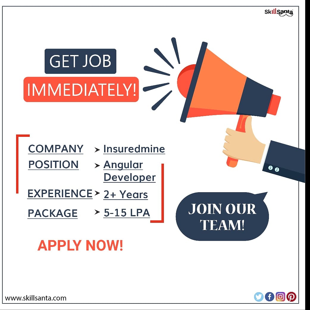 SkillSanta's tweet photo. Position: Angular Developer
Location: Bangalore
Experience: 2+ years
If interested, contact us for more details.
#technology #dreamjob #upskilling #SkillSanta #coding #javascript #react #php #cloudcomputing #santa #santaspeaks #jobs #joboftheday #newjobs #onlinelearning https://t.co/CVckNTUOEP