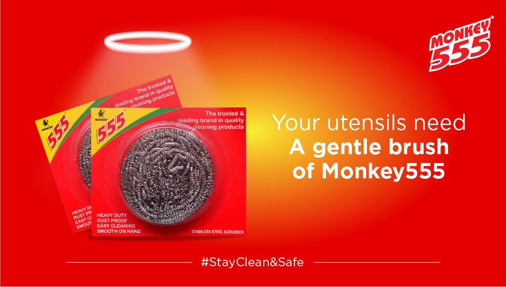 VibhavaGroup's tweet photo. All you need to reduce the stress at your kitchen is a gentle brush of Monkey 555 steel scrubber. Super shine with super easy clean.
Know more about our products - https://t.co/znQxYCETWN
#StayCleanAndSafe #WorkFromHome #Monkey555 #DishWash #Scrubber #Vibhava https://t.co/mJbflMkXsn