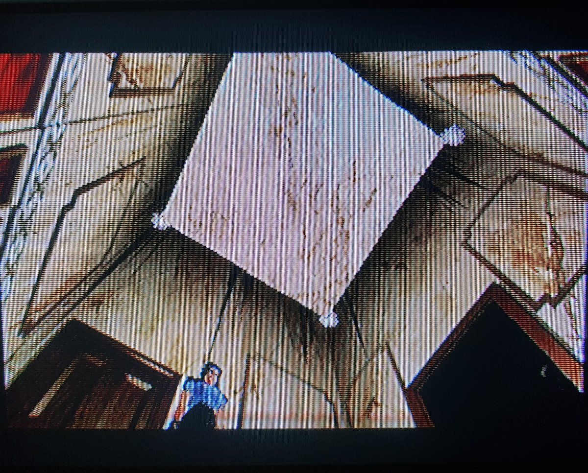 Playing it now, it& #39;s amazing how many iconic moments appear even in the first half an hour of the game.It really set the scene for a horror adventure that seldom let up on the tensionYes, it& #39;s full of many horror tropes, but we hadnt seen them executed so well in a game before