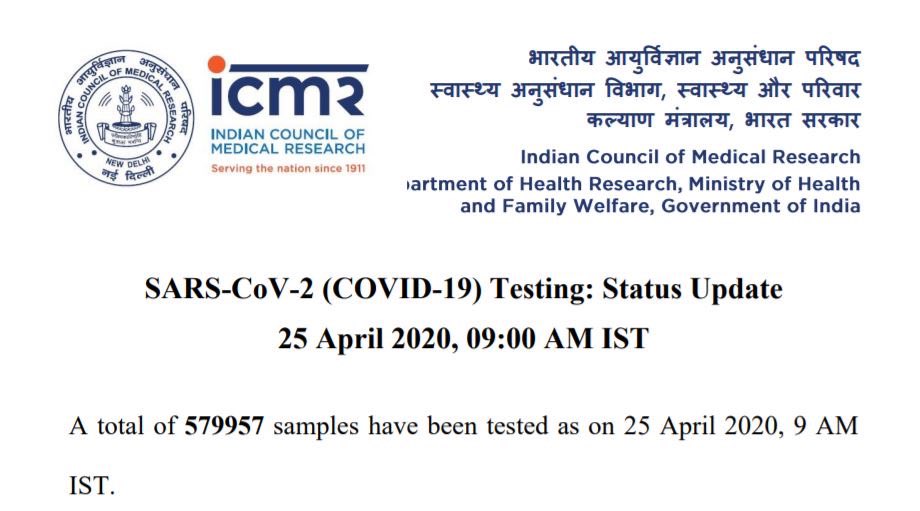 Couldn’t analyze infection rate in India because @ICMR did not release positive samples data in their daily bulletin today (again!) 