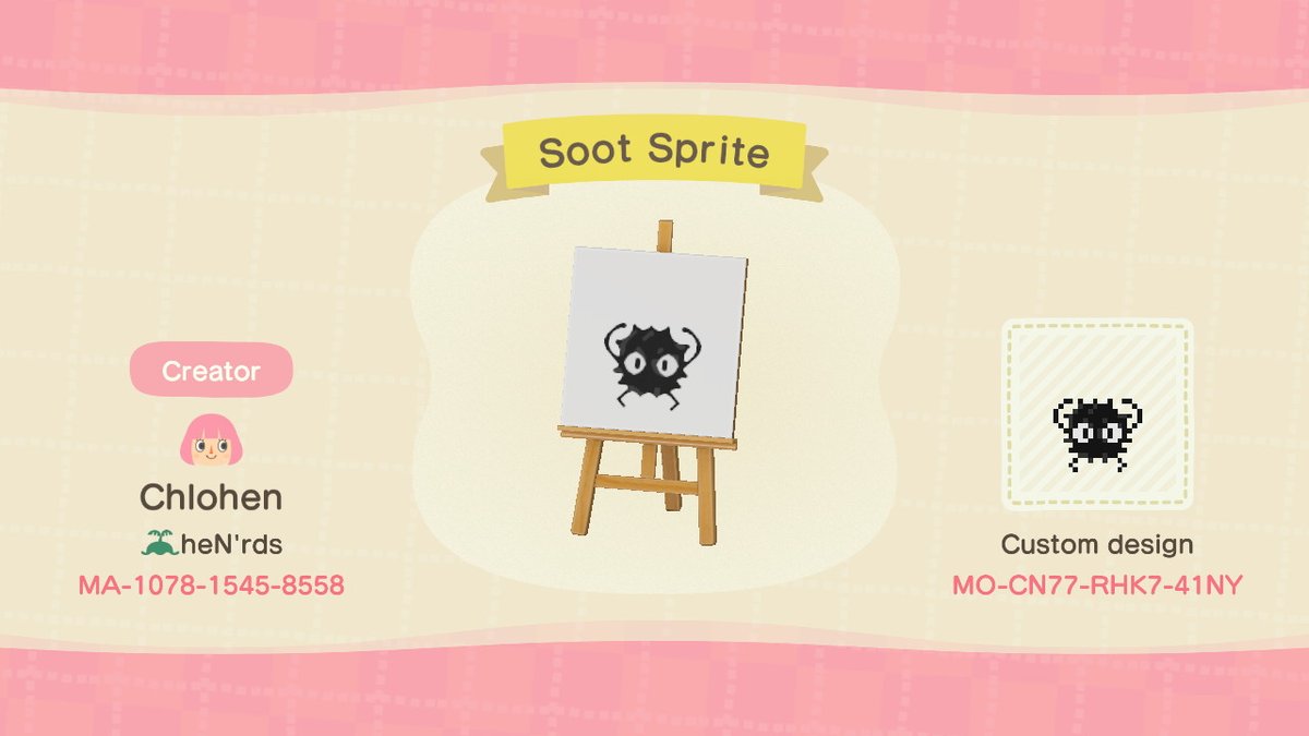 achlohen's tweet photo. saw some soot sprites custom designs and wanted to make my own hehe #AnimalCrossing #ACNH https://t.co/7JbSQjKXFU