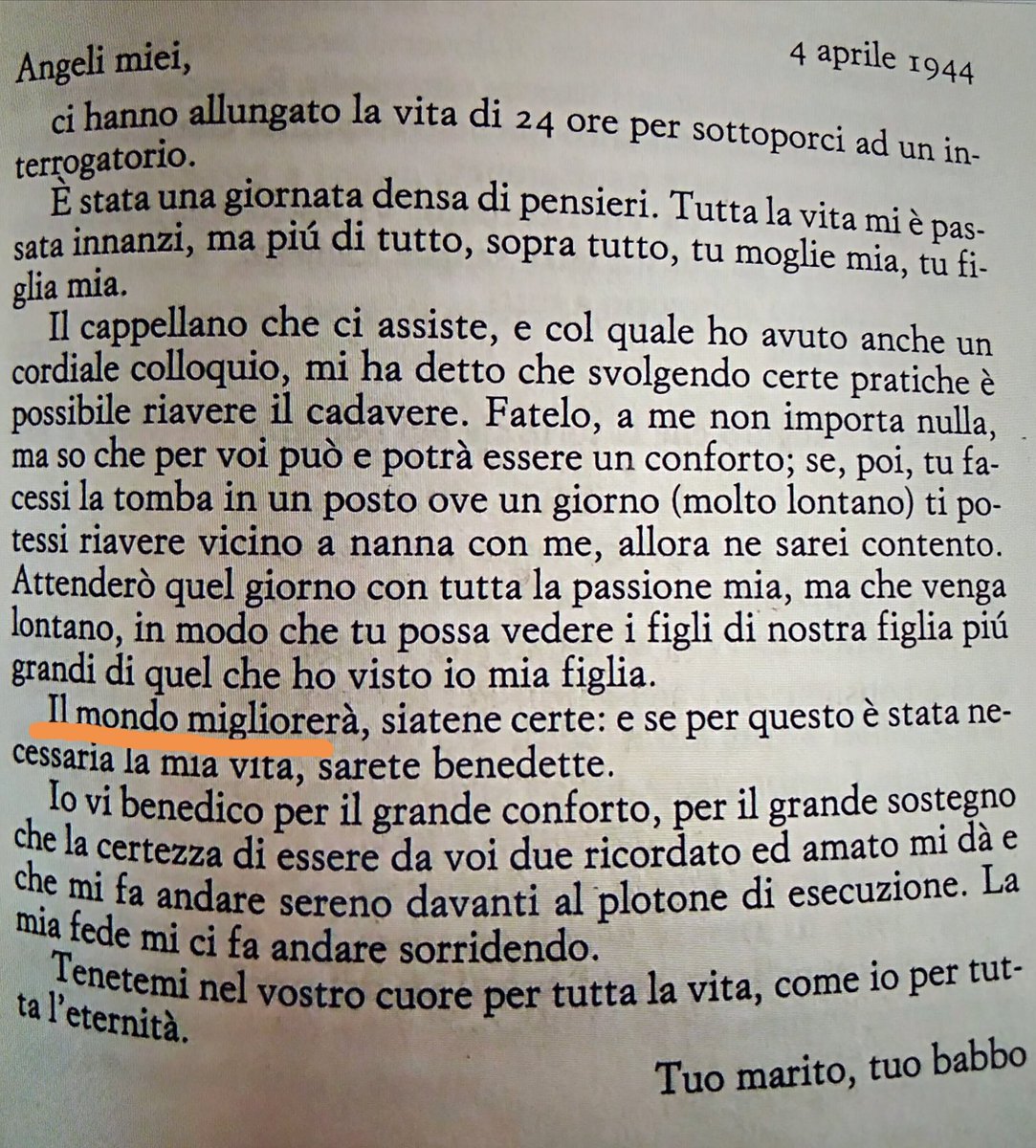 FannyStravato's tweet photo. "Il mondo migliorerà, siatene certe".

Il partigiano Paolo Bracconi.

(Da Lettere di condannati a morte della Resistenza italiana, 8 settembre 1943 - 25 aprile 1945) https://t.co/kM030qiReM